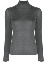 Brunello Cucinelli Cashmere Silk Speckled Knit Turtleneck Sweater Grey