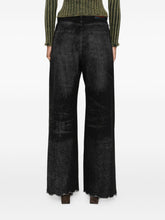 Diesel Flared Black Hemp Denim Jeans Black