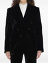Saint Laurent Double-Breasted Velvet Jacket Black black
