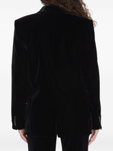 Saint Laurent Double-Breasted Velvet Jacket Black black