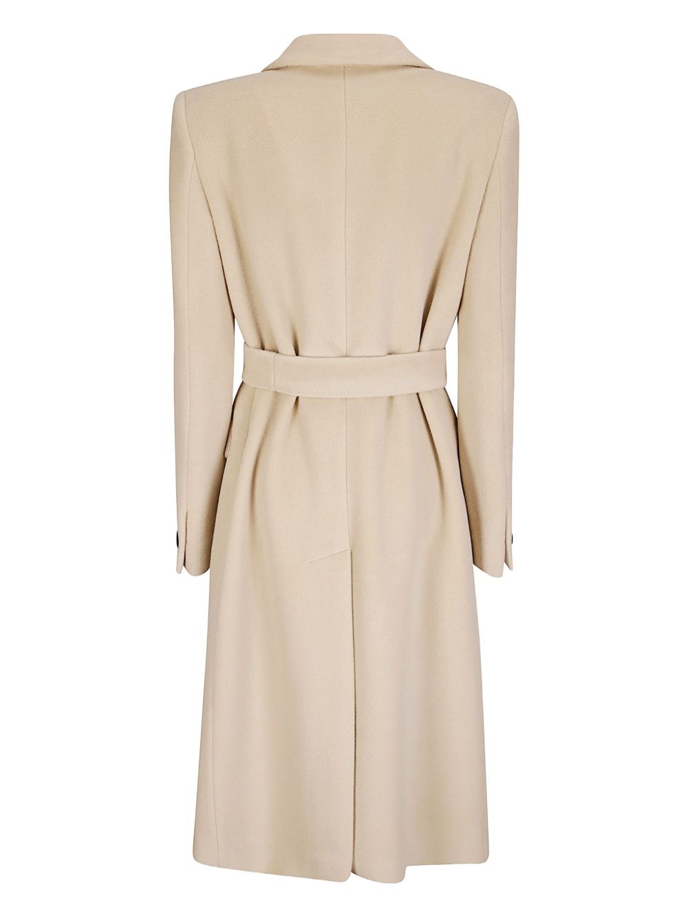 Tagliatore Double-Breasted Wool Coat in Beige Beige