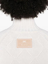 Elisabetta Franchi Wool-Cashmere High Neck Sweater Cream cream