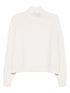 Elisabetta Franchi Wool-Cashmere High Neck Sweater Cream cream