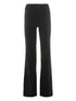 Elisabetta Franchi High-Waisted Flared Trousers with Logo Buttons Black