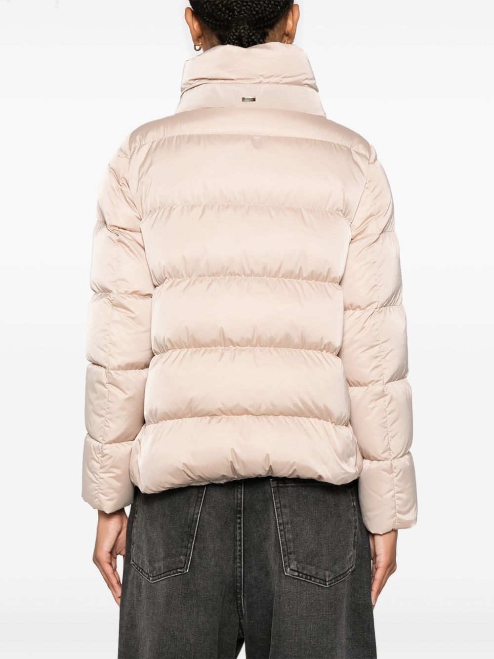 Herno Chantilly Beige Padded Goose Down Coat Powder