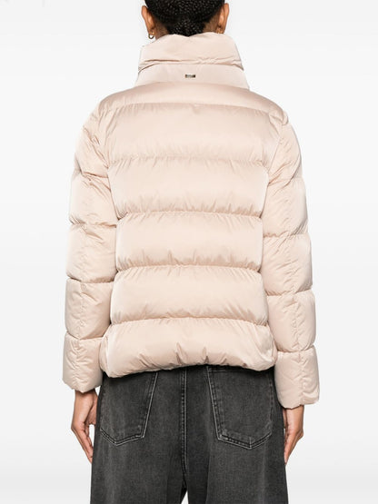 Herno Chantilly Beige Padded Goose Down Coat Powder