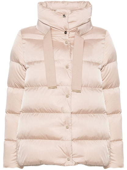 Herno Chantilly Beige Padded Goose Down Coat Powder