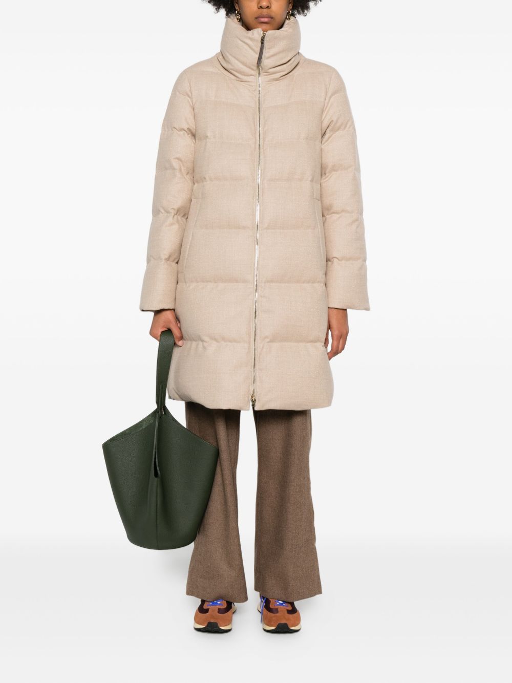 Herno Powder Wool-Blend Coat Powder
