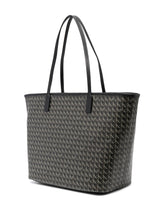 Tory Burch Ever-Ready Basket-Weave Tote with Zip Black