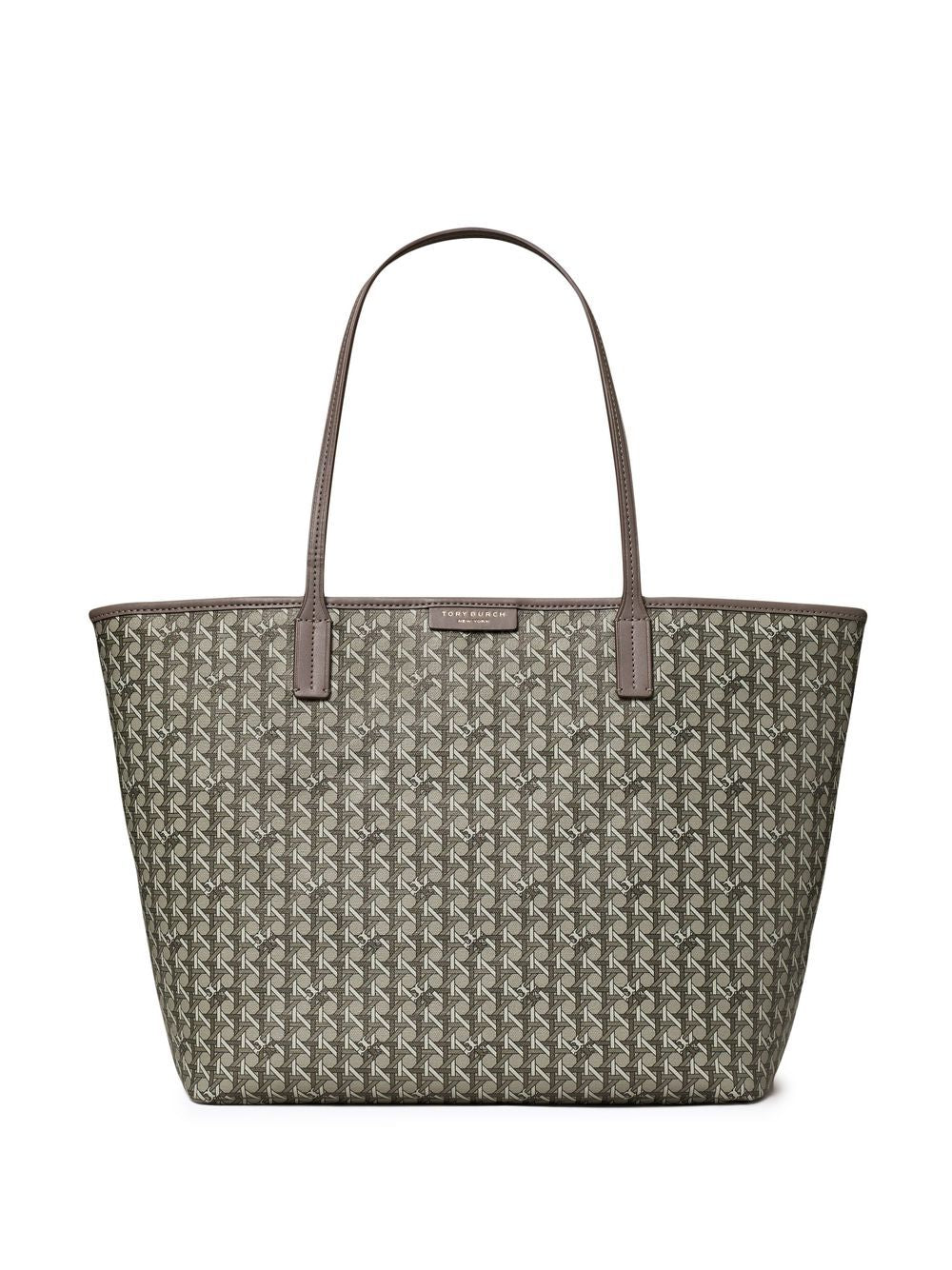 Tory Burch Ever-Ready Grey Silk &amp; Nylon Shopper Tote with Zip Grey