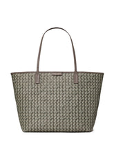 Tory Burch Ever-Ready Grey Silk & Nylon Shopper Tote with Zip Grey