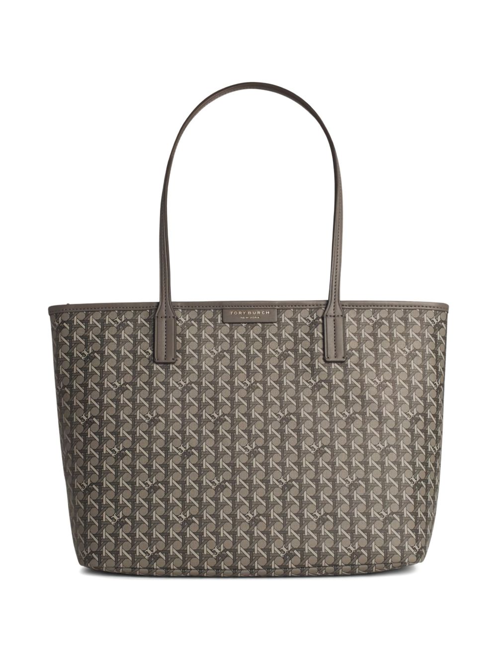 Tory Burch Ever-Ready Small Grey Cotton Shopper With Removable Pouch Grey
