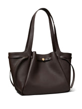 Tory Burch Romy Leather Shopper Tote Brown