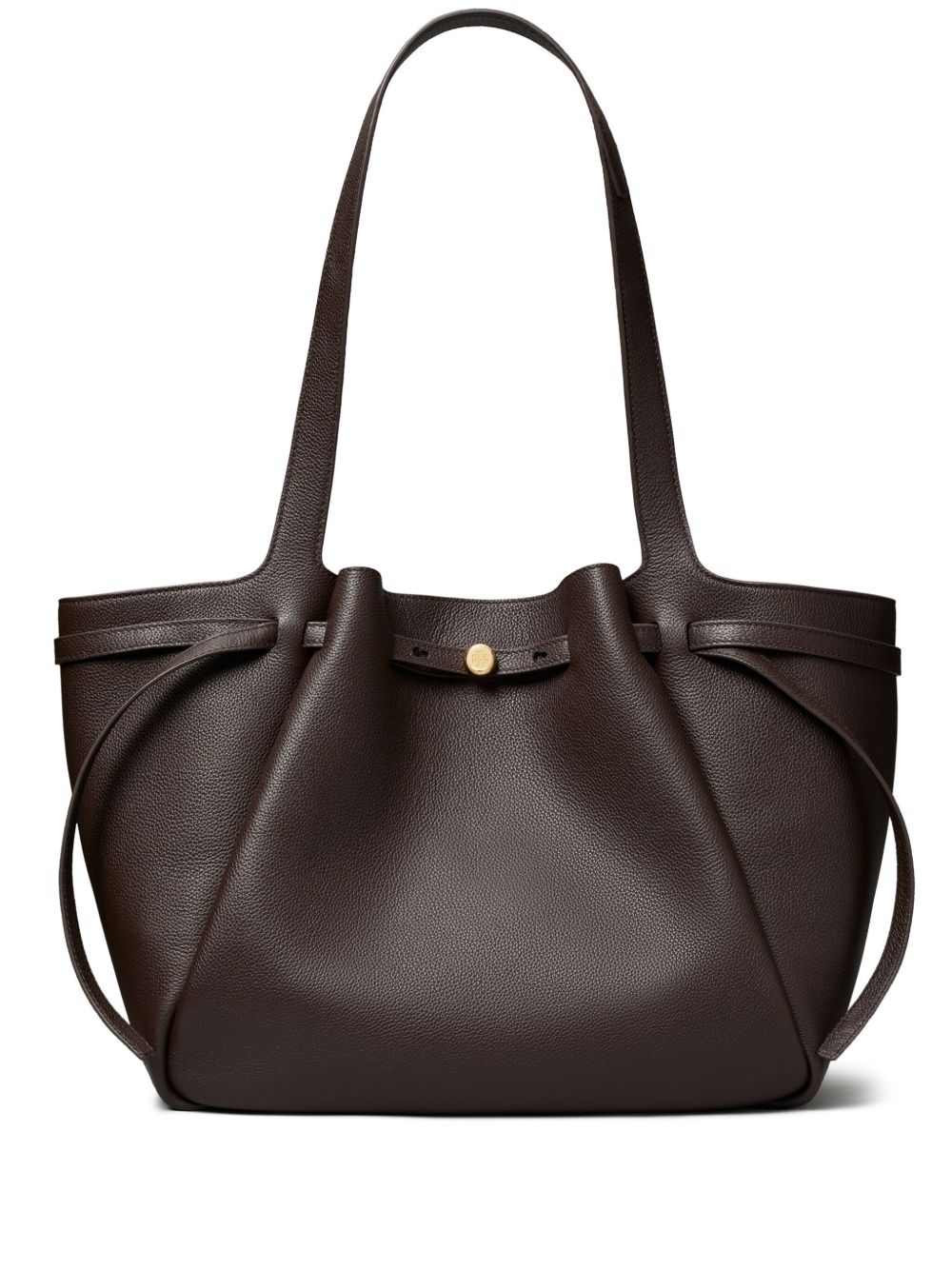 Tory Burch Romy Leather Shopper Tote Brown