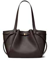 Tory Burch Romy Leather Shopper Tote Brown