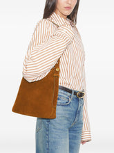 Tory Burch Romy Suede Leather Hobo Bag Leather Brown
