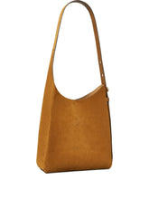Tory Burch Romy Suede Leather Hobo Bag Leather Brown