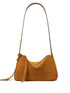 Tory Burch Romy Suede Shoulder Bag in Leather Brown