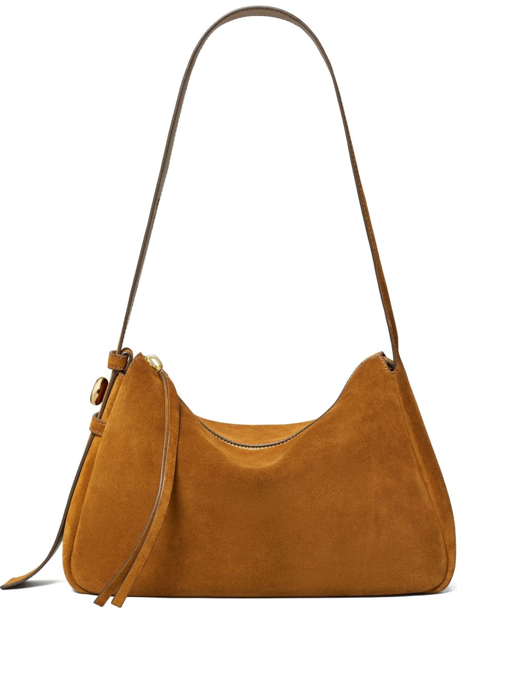 Tory Burch Romy Suede Leather Shoulder Bag Leather Brown