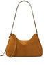 Tory Burch Romy Suede Leather Shoulder Bag Leather Brown