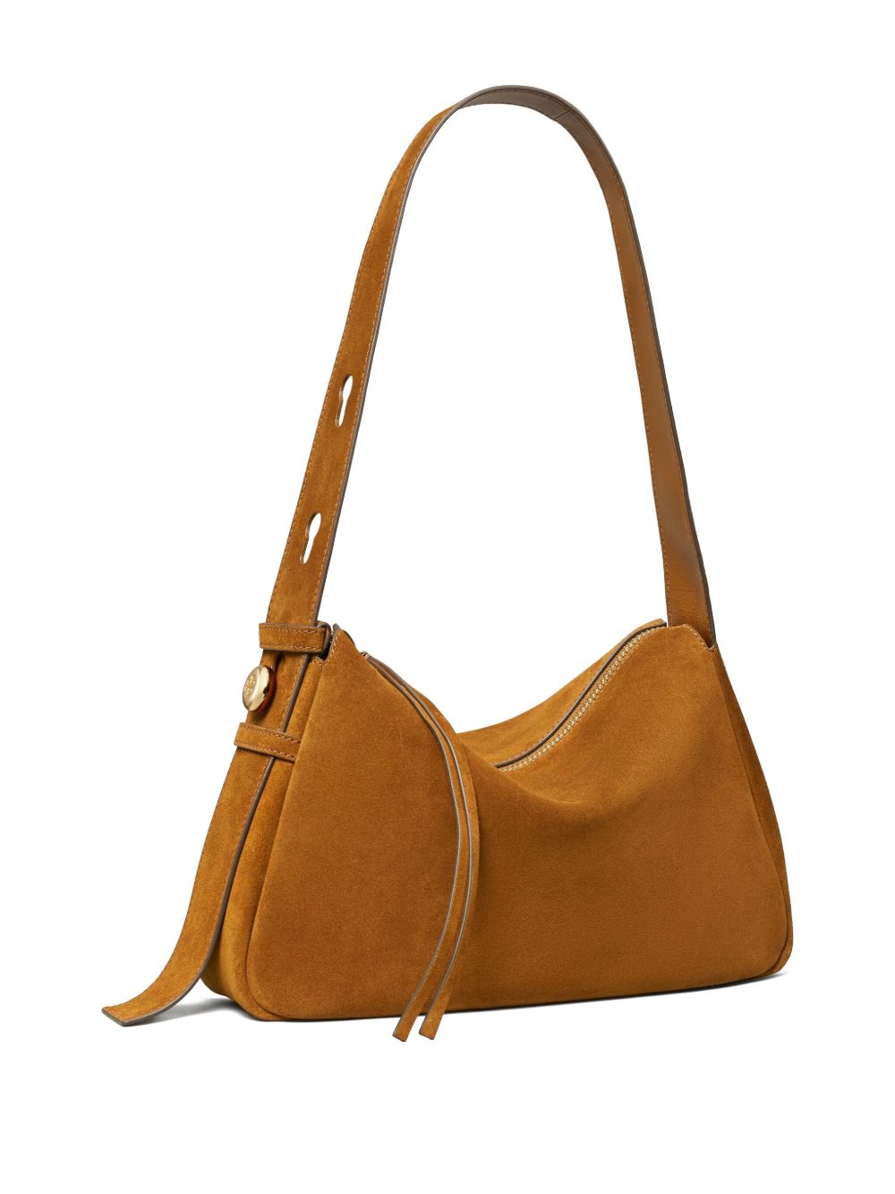 Tory Burch Romy Suede Leather Shoulder Bag Leather Brown