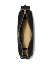 Tory Burch Romy Leather Peeble Shoulder Bag Black