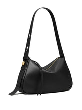 Tory Burch Romy Leather Peeble Shoulder Bag Black