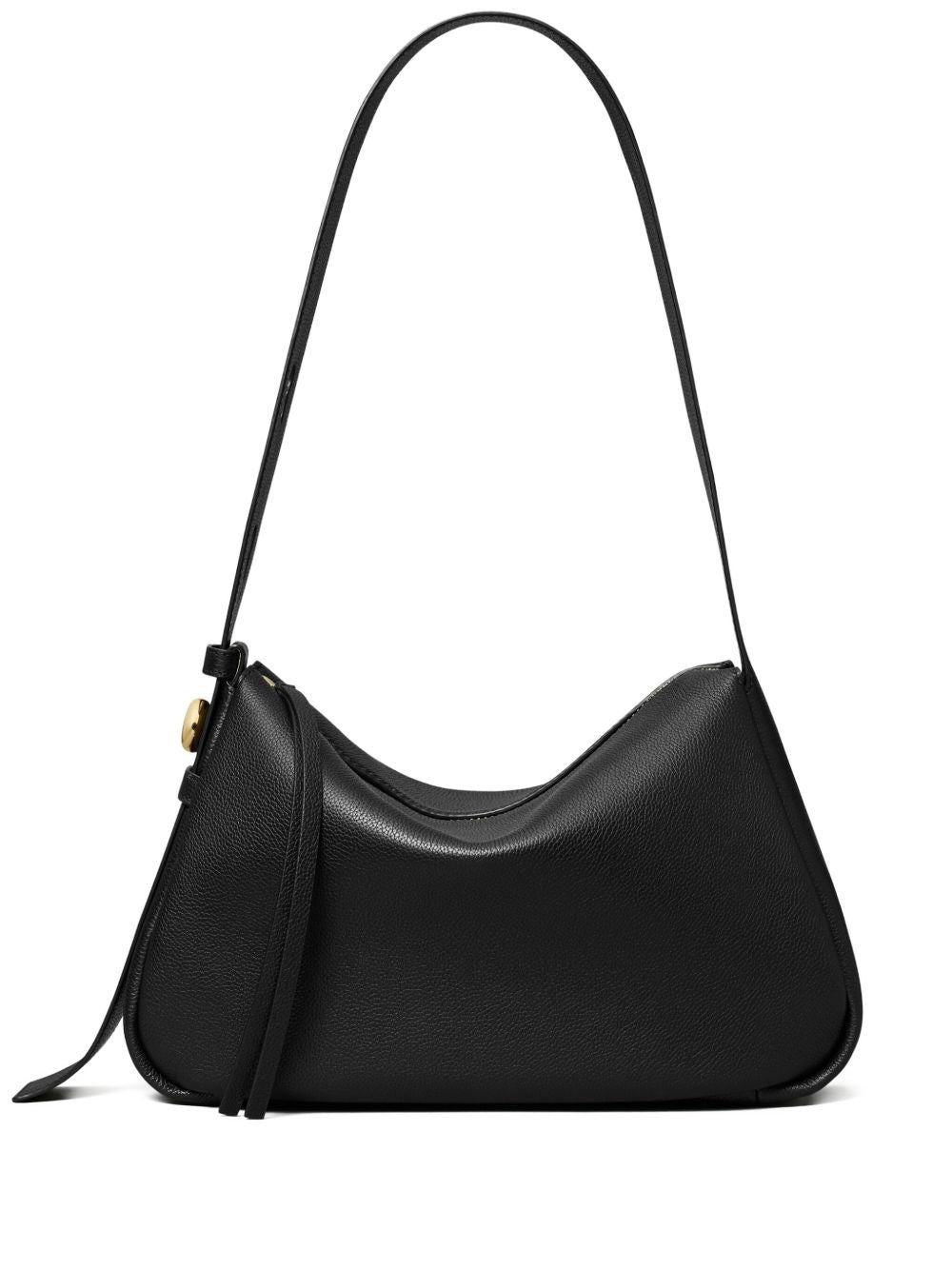 Tory Burch Romy Leather Peeble Shoulder Bag Black