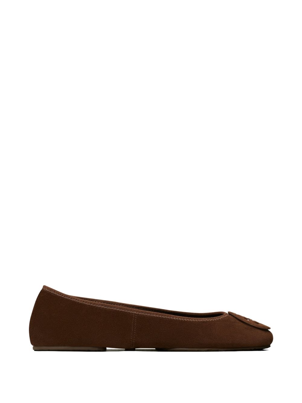 Tory Burch Minnie Travel Ballet Suede Flats Brown