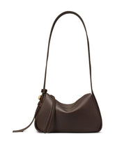 Tory Burch Romy Small Pebbled-Leather Shoulder Bag Brown