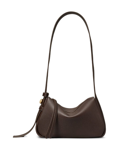 Tory Burch Romy Small Pebbled-Leather Shoulder Bag Brown