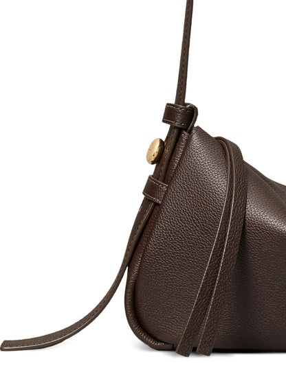 Tory Burch Romy Small Pebbled-Leather Shoulder Bag Brown