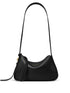 Tory Burch Romy Small Black Pebbled Leather Shoulder Bag Black
