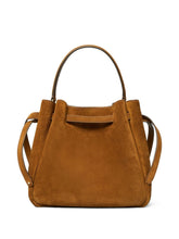 Tory Burch Romy Suede Leather Bucket Bag Leather Brown