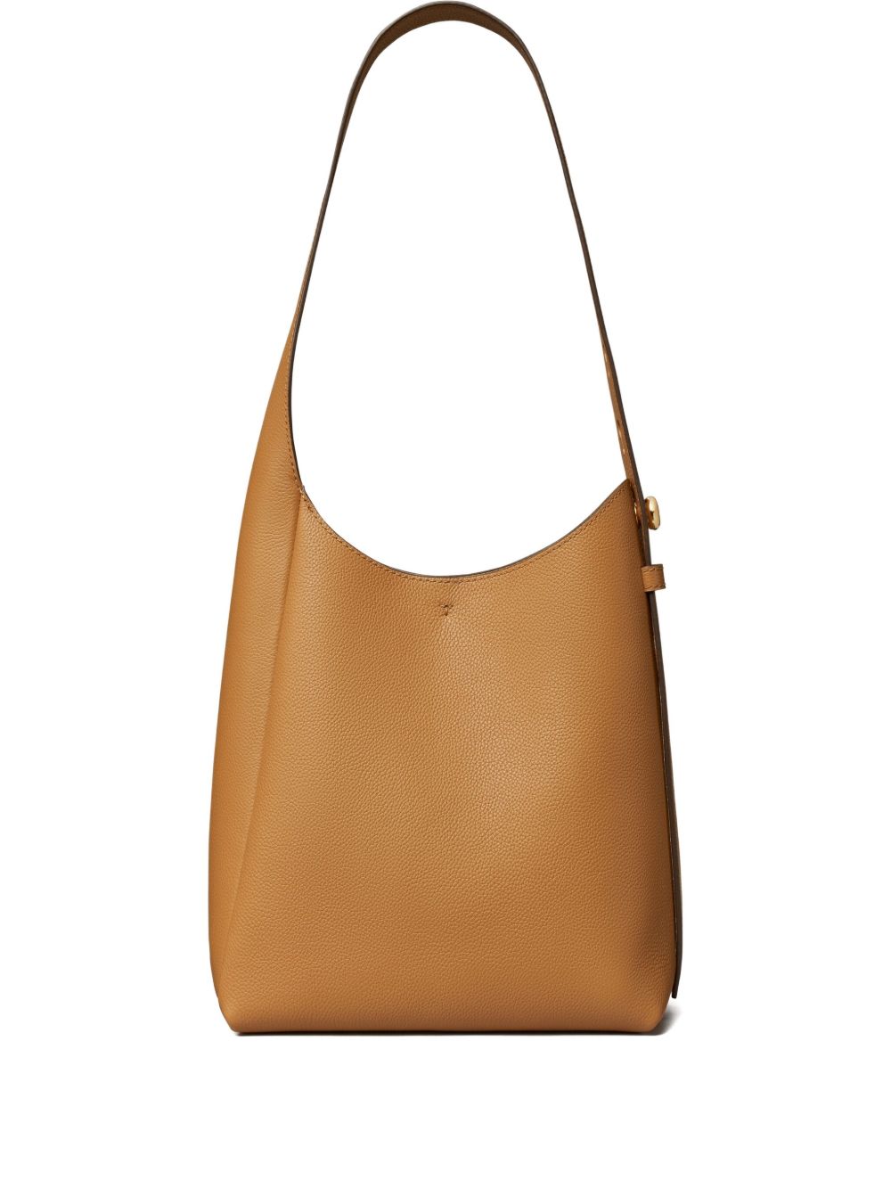 Tory Burch Romy Small Curved Leather Hobo Bag Light Brown