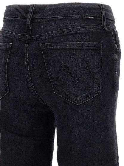 Mother Wide-Leg High Waist Denim Jeans Blue