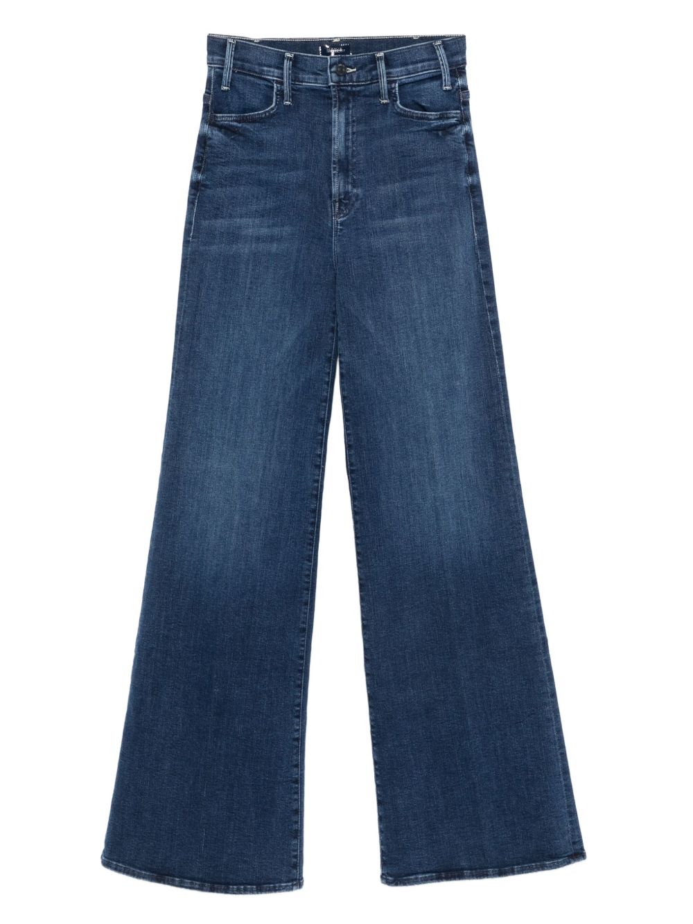 Mother The Hustler Roller Sneak Wide-Leg Jeans Blue