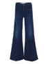 Mother The Twister Sneak Silk & Nylon Denim Jeans Blue blue