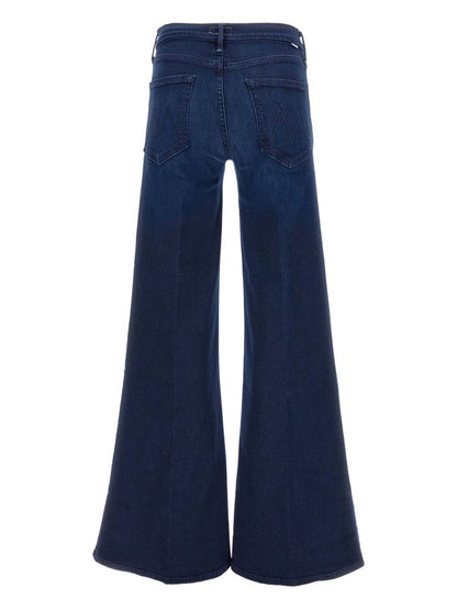 Mother The Twister Sneak Silk &amp; Nylon Denim Jeans Blue blue