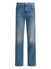 Mother The Spinner Zip Sneak Silk-Nylon Jeans Clear Blue