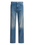 Mother The Spinner Zip Sneak Silk-Nylon Jeans Clear Blue