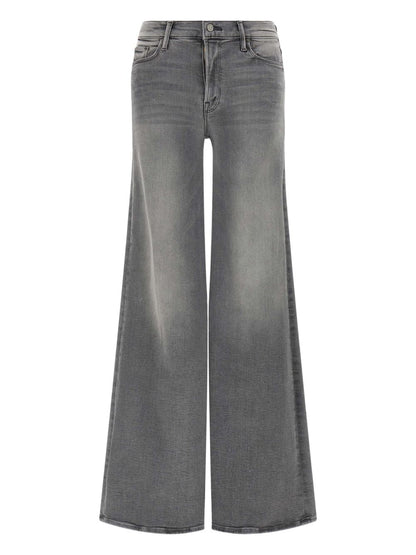 Mother The Twister Heel Grey Silk-Nylon Jeans grey