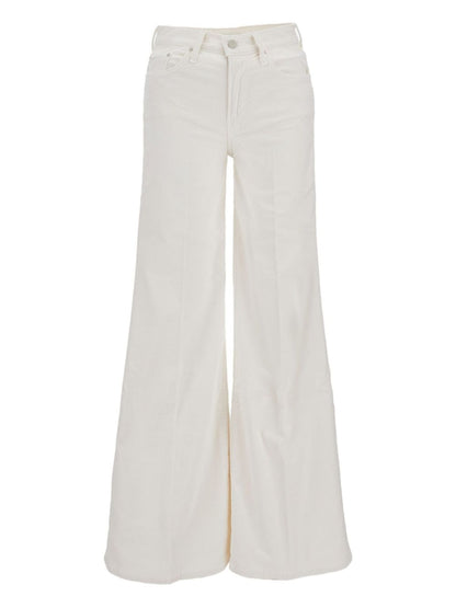Mother The Twister Sneak Silk &amp; Nylon White Jeans White