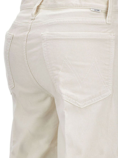 Mother The Twister Sneak Silk &amp; Nylon White Jeans White
