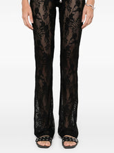 Norma Kamali Lace Semi-Sheer Skinny Trousers Black