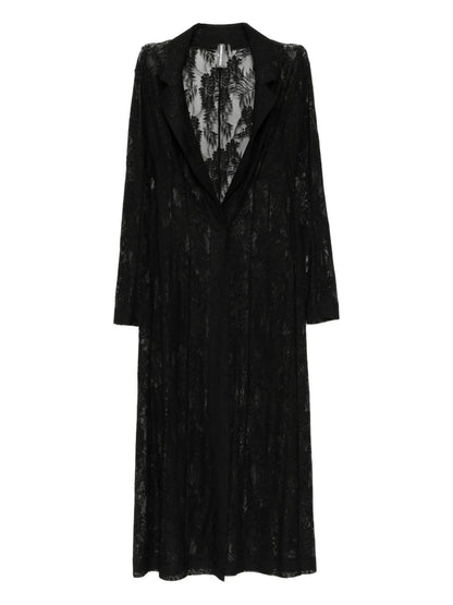 Norma Kamali Silk Single Breasted Coat Black