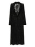 Norma Kamali Silk Single Breasted Coat Black
