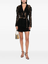 Norma Kamali Floral Lace Single-Breasted Blazer Jacket Black
