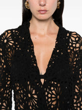 Norma Kamali Floral Lace Single-Breasted Blazer Jacket Black