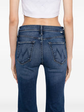 Mother Lil Doozy Fray High-Rise Straight-Leg Jeans Blue